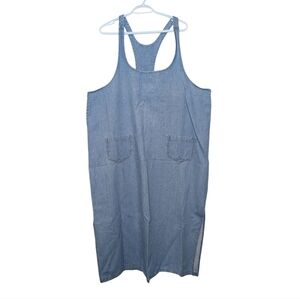 Vintage 90s Only Denim Size 20 Smock Overall Shift Style Dress
